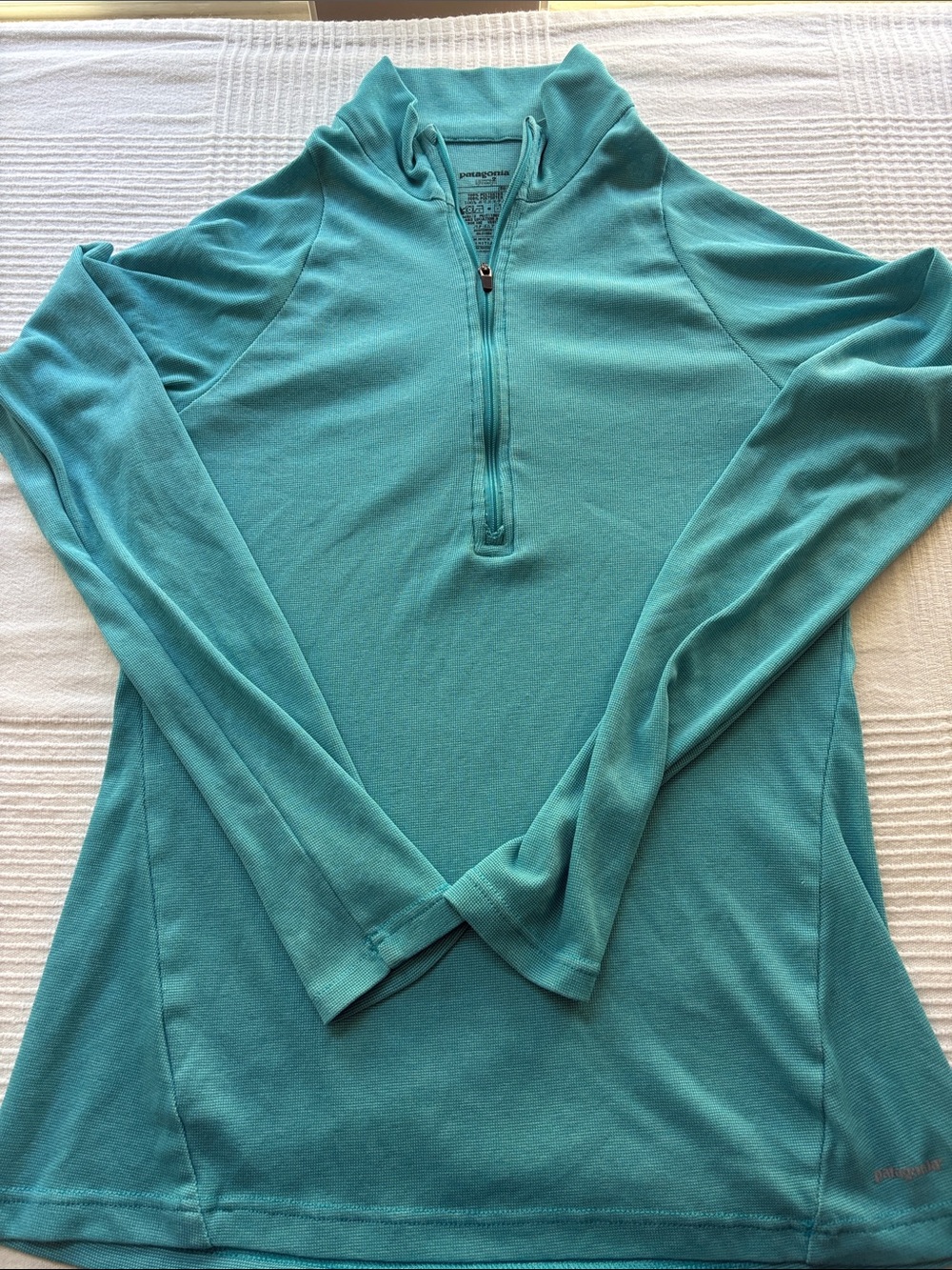 Patagonia Teal Half-Zip Long Sleeve Top - Picture 2 of 5